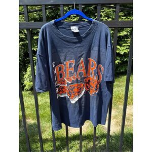 Vintage 1990s single‎ stitched Chicago Bears big logo “The Game” Fire Graphic